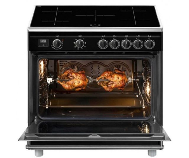 Smeg BG91IN9-1 hoogglans zwart inductie fornuis - 90 cm