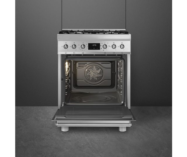 De oven van de Smeg C6GMXNLK2 is zeer zuinig en snel op temperatuur
