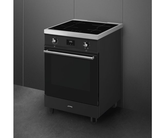 Inductie fornuis Smeg C6IMMBT2 met elektrische oven en Vapor Clean functie