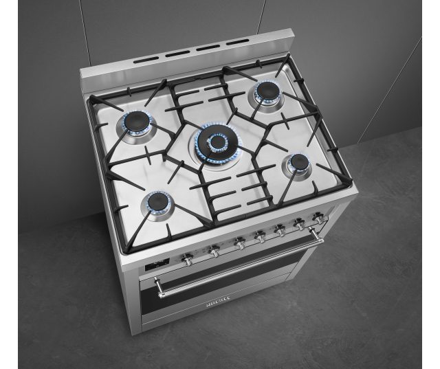 Smeg C7GMXNLK9 fornuis roestvrijstaal - 70 cm. breed