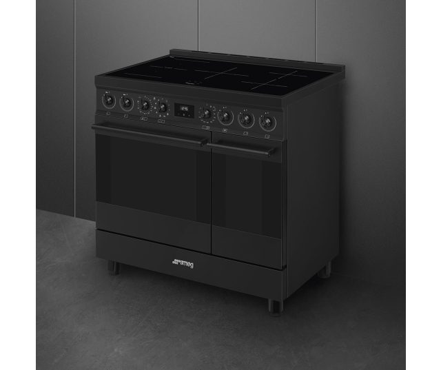 Smeg C92IPN2 inductie fornuis - mat zwart - dubbele oven