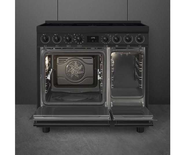 Smeg C92IPN2 inductie fornuis - mat zwart - dubbele oven