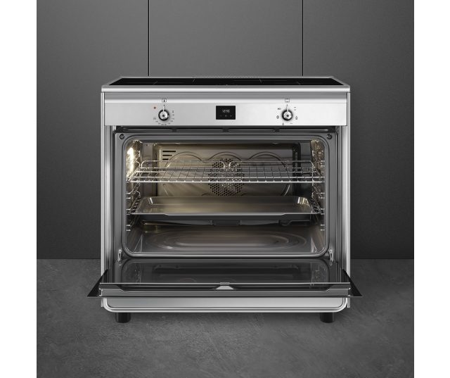 Smeg CG90IXT9 fornuis inductie - roestvrijstaal