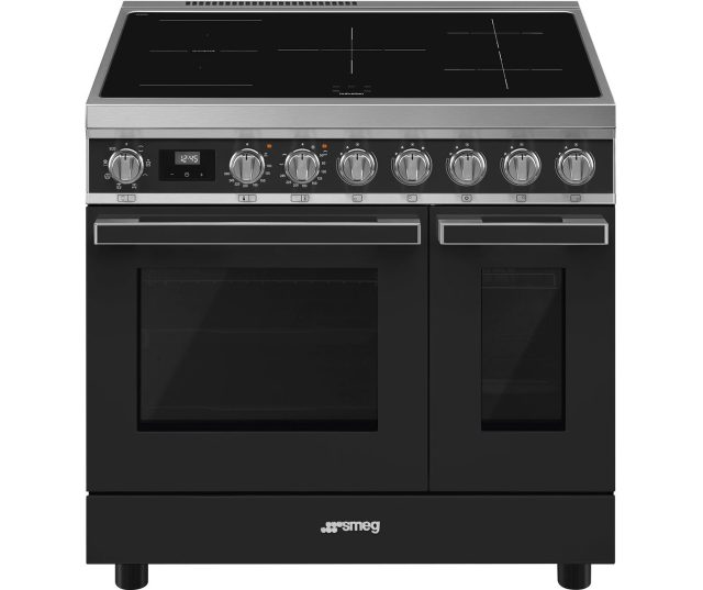 Smeg CPF92IMA inductie fornuis - antraciet - dubbele oven - Portofino
