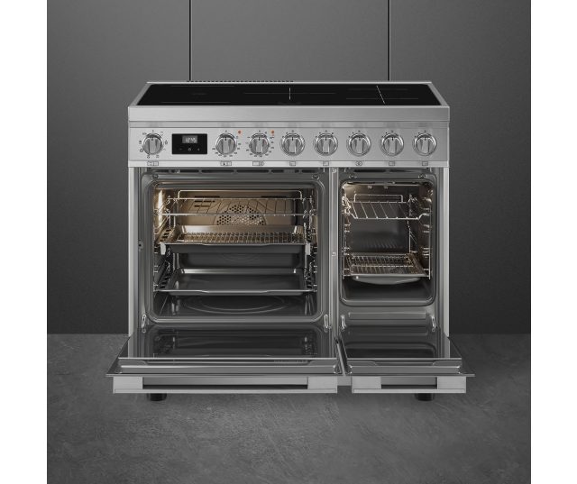 Smeg CPF92IMX inductie fornuis - rvs - dubbele oven - Portofino