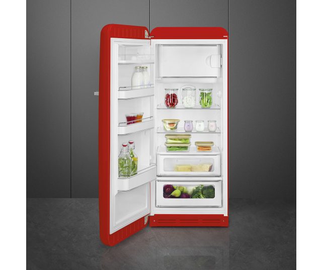 Smeg FAB28LRD5 koelkast rood - linksdraaiend