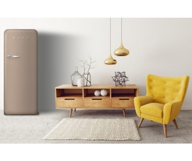 Smeg FAB28RDTP5 rechtsdraaiende koelkast - taupe