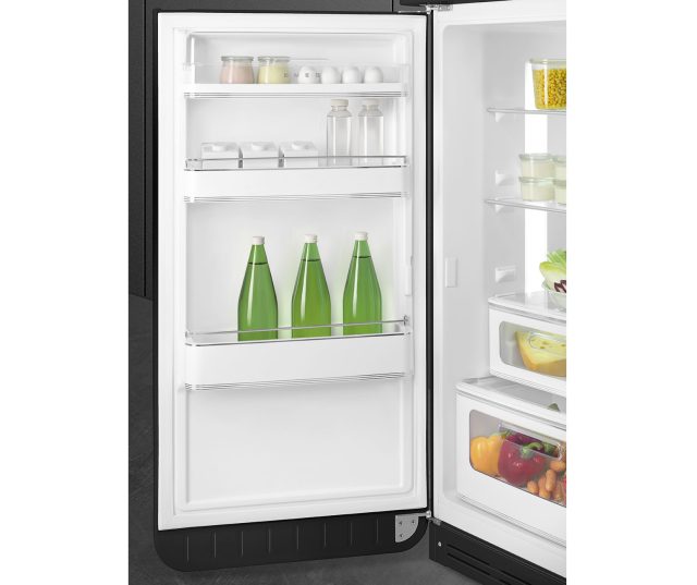 Smeg FAB30LBL5 retro jaren 50 koelkast - zwart - linksdraaiend