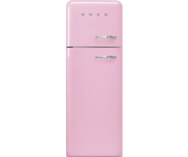 Smeg FAB30LPK5 linksdraaiende retro koelkast - roze