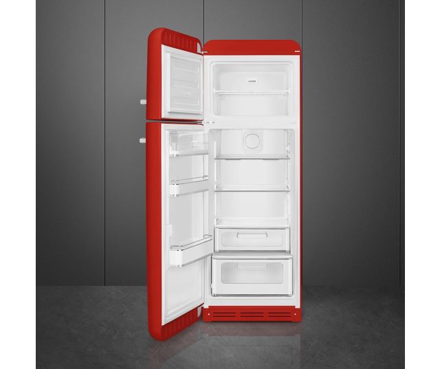 Smeg FAB30LRD5 linksdraaiende retro koelkast - rood