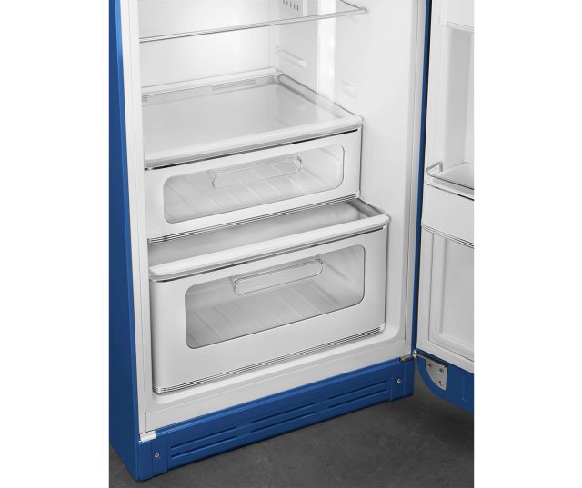 Smeg FAB30RBE5 rechtsdraaiende retro koelkast - blauw