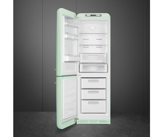 Smeg FAB32LPG5 retro jaren 50 koelkast watergroen - linksdraaiend