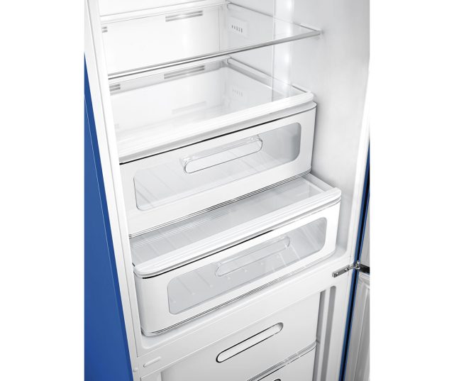Smeg FAB32RBE5 retro jaren 50 koelkast blauw - rechtsdraaiend