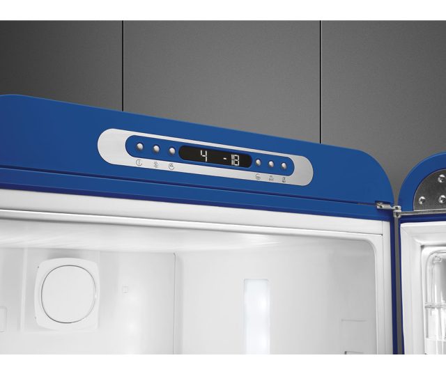 Smeg FAB32RBE5 retro jaren 50 koelkast blauw - rechtsdraaiend