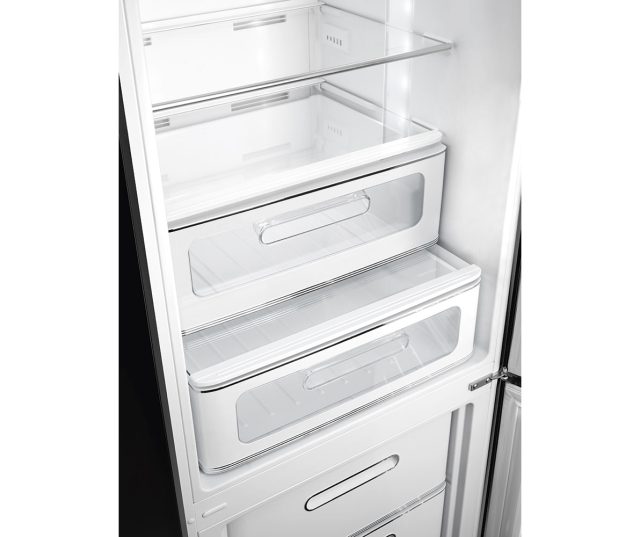 Smeg FAB32RBL5 retro jaren 50 koelkast zwart - rechtsdraaiend