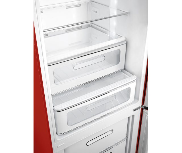 Smeg FAB32RRD5 retro jaren 50 koelkast rood - rechtsdraaiend