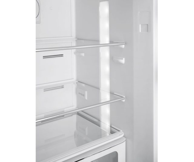 Smeg FAB32RSV5 retro jaren 50 koelkast zilver- rechtsdraaiend