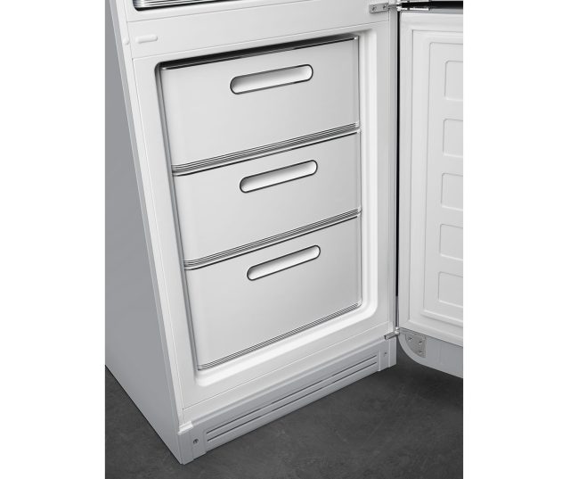 Smeg FAB32RSV5 retro jaren 50 koelkast zilver- rechtsdraaiend