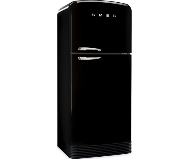 Het exterieur van de Smeg FAB50RBL5 koelkast zwart