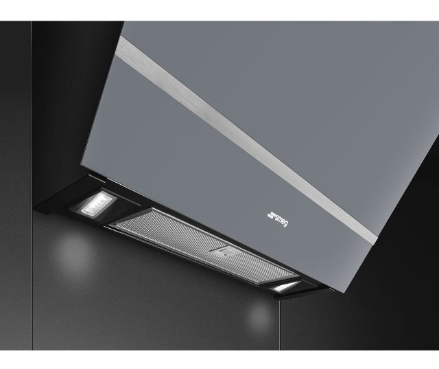 Smeg KV26S afzuigkap schuin anti-hoofdstoot - zilver