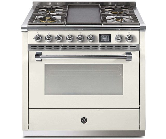 Steel AQ9S-4B Ascot gasfornuis - combi-stoomoven - met grill-top bakplaat