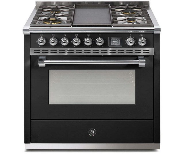 Steel AQ9S-4B Ascot gasfornuis - combi-stoomoven - met grill-top bakplaat