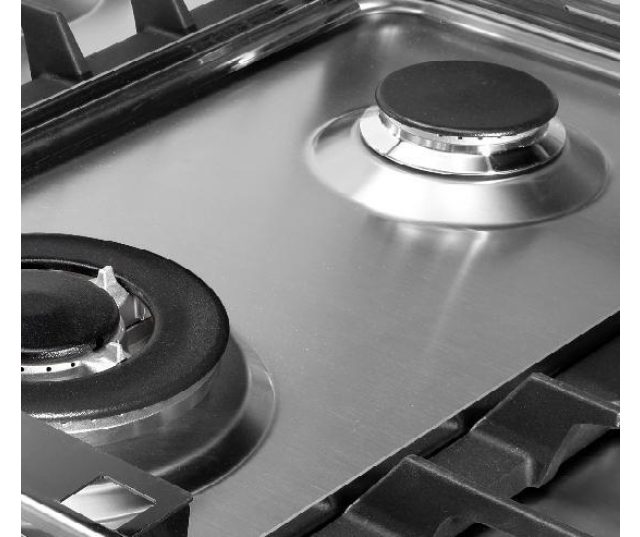 Steel E10FF-6 fornuis met dubbele oven - 100 cm breed