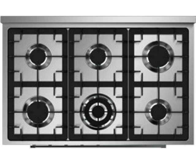Steel E10FF-6 fornuis met dubbele oven - 100 cm breed