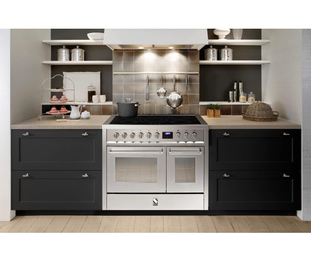 Steel E10FF-6 fornuis met dubbele oven - 100 cm breed