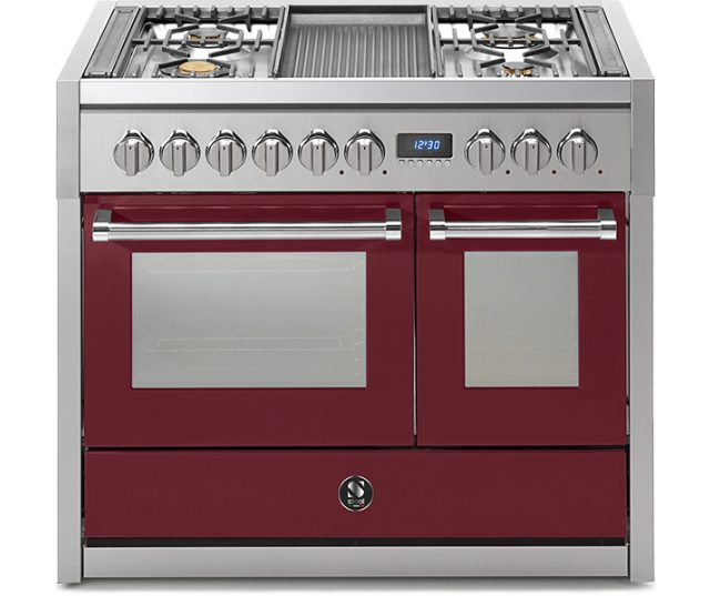 Steel G10FF-4B fornuis in de kleur Bordeaux