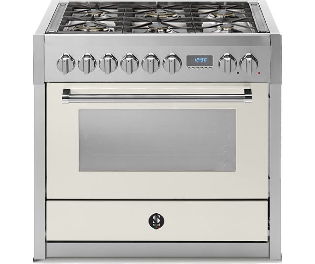Steel G9F-6W fornuis afgebeeld in de kleur Nuvola