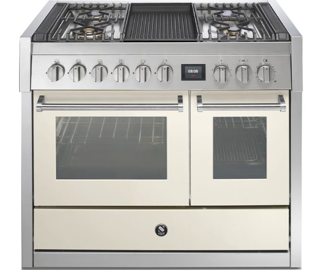 Steel GQ10SF-4B fornuis met combi-stoomoven en grill top - 100 cm breed