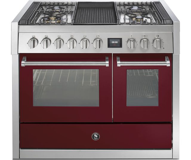Steel GQ10SF-4B fornuis met combi-stoomoven en grill top - 100 cm breed