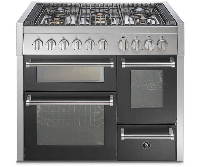 Steel GQ10SFF-6W fornuis met 3 ovens - 100 cm. breed - Genesi