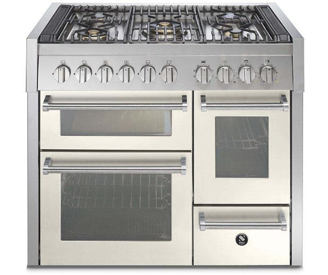 Steel GQ10SFF-6W fornuis met 3 ovens - 100 cm. breed - Genesi