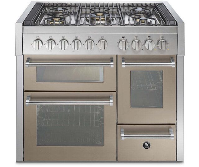 Steel GQ10SFF-6W fornuis met 3 ovens - 100 cm. breed - Genesi
