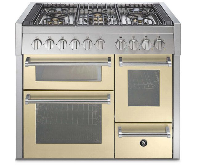 Steel GQ10SFF-6W fornuis met 3 ovens - 100 cm. breed - Genesi