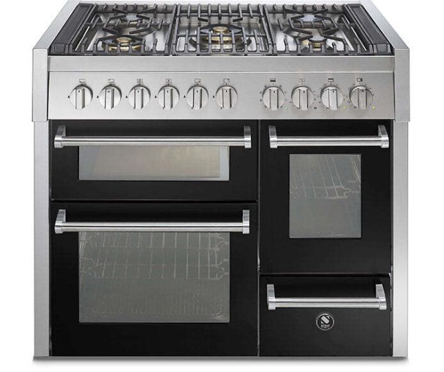 Steel GQ10SFF-6W fornuis met 3 ovens - 100 cm. breed - Genesi