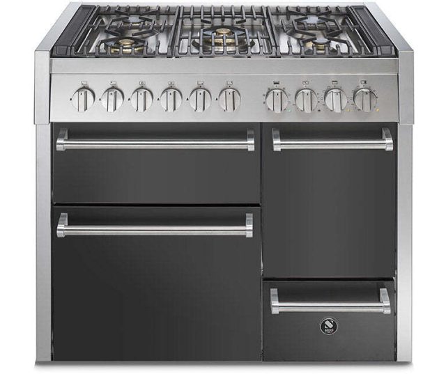 Steel GQ10SFF-D-4M fornuis met combi-stoomoven - Genesi - 100 cm. breed