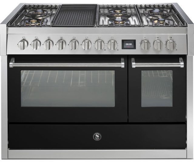 Steel GQ12SF-6B rvs fornuis met combi-stoomoven - 120 cm breed