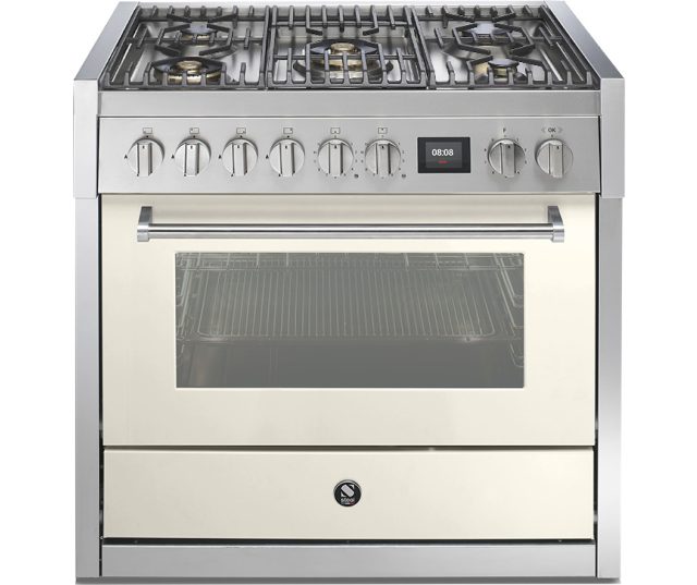 Steel GQ9S-4M fornuis - combi stoomoven - 90 cm. breed