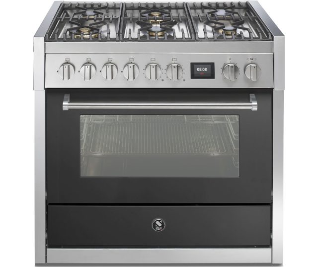 Steel GQ9S-6W fornuis met combi stoomoven