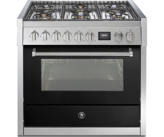 Steel GQ9S-6W fornuis met combi stoomoven