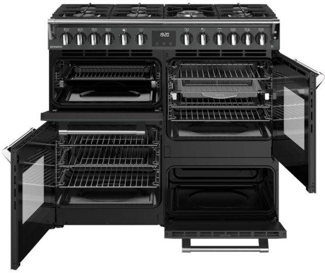 Vier ovencompartimenten op de Stoves Richmond 100 DF ANT – inclusief sudderoven