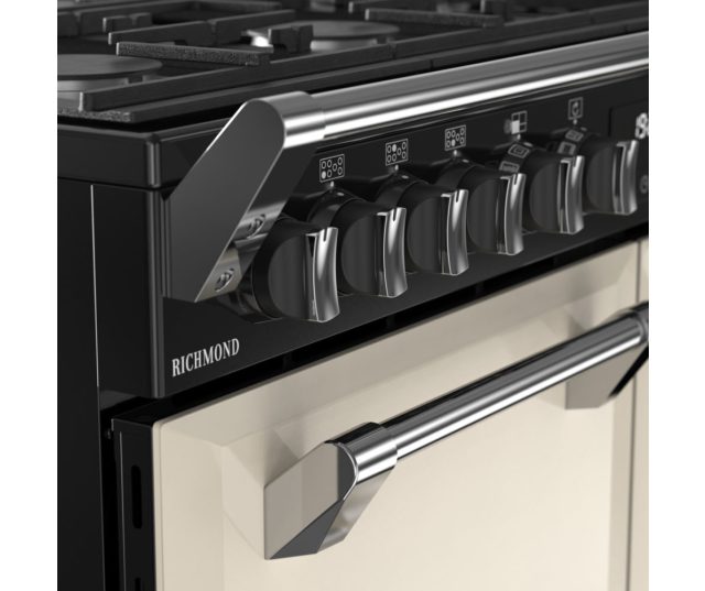 Stoves fornuis crème met 4 ovens en digitale timer – Richmond 100 DF model