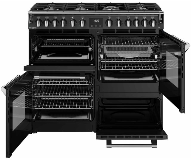 Stoves Richmond 100 DF DX gas fornuis - Antraciet - 100 cm. breed