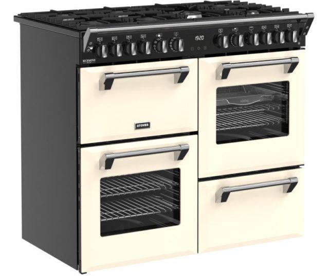 STOVES Richmond 100 DF DX crème - luxe fornuis met 196 liter kookcapacitei