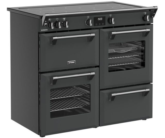 Vrijstaand inductie fornuis Stoves Richmond 100 EI TCH ANT in antraciet - 100 cm breed