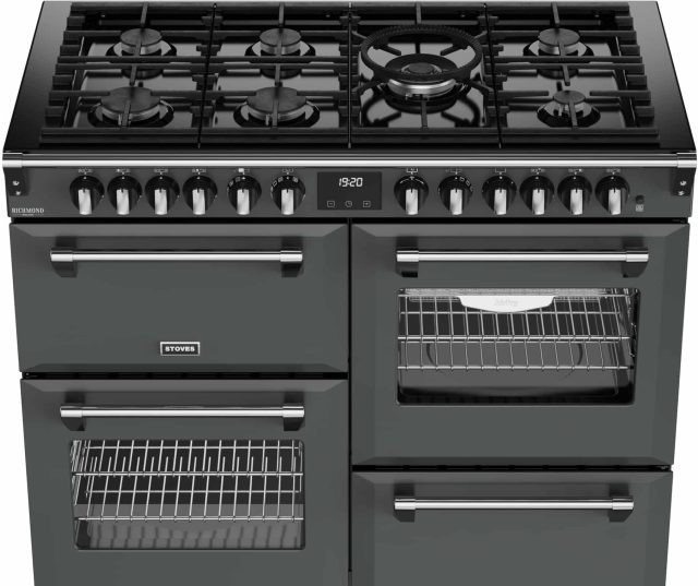 Stoves Richmond 110 DF DX gas fornuis - antraciet - 110 cm. breed