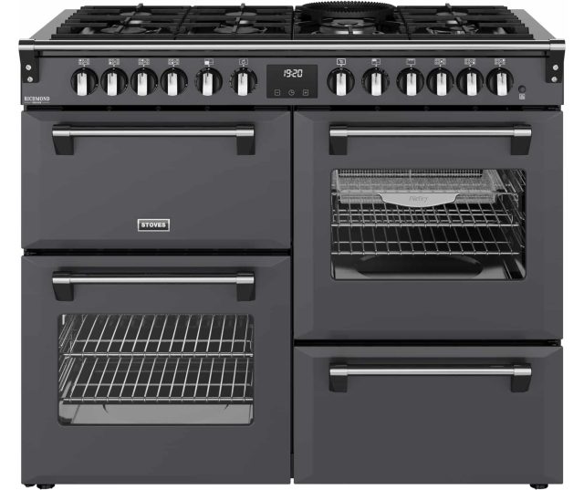 Stoves Richmond 110 DF DX gas fornuis - antraciet - 110 cm. breed